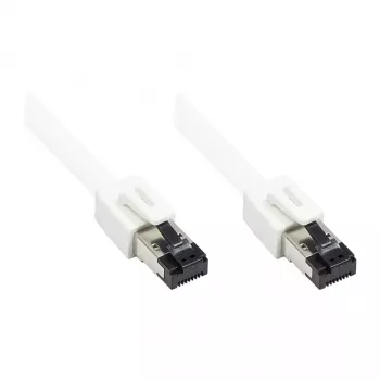 GoodConnections RNS® Cat.8.1 S/FTP Patch-kaabel, PiMF, LSZH, 2000MHz, 40Gbit/s, Valge, 0,5m