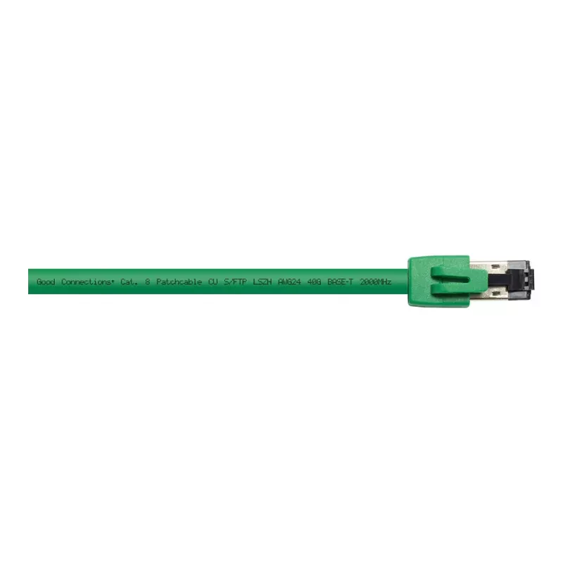 GoodConnections RNS® Patch-kaabel Cat. 8.1, S/FTP, PiMF, LSZH, 2000MHz, 40Gbit/s, Roheline, 2m