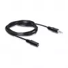 DELOCK Audio Extension Cable 3.5mm Jack Male to Female 3m Black