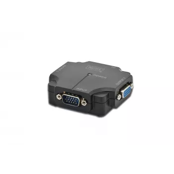 DIGITUS DS-41120-1 VGA Splitter 2-Port Plastic Housing 350 MHz HDSUB 15/M to 2x HDSUB 15/F 1080p