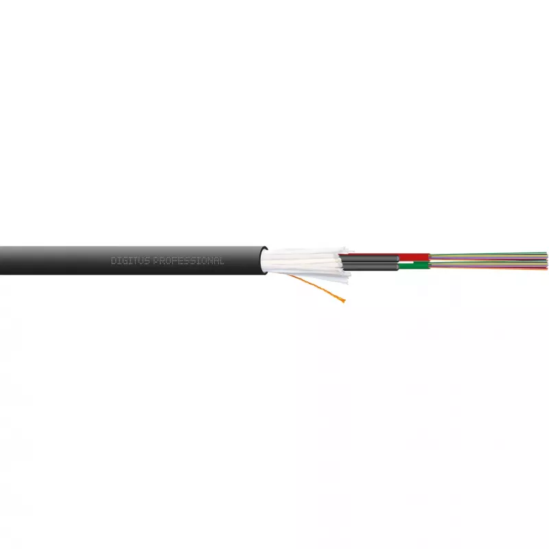 DIGITUS Indoor/Outdoor Installation Cable A/I-DQ (ZN) BH 9/125µm OS2, 24 Fibers, CPR Dca, LSZH