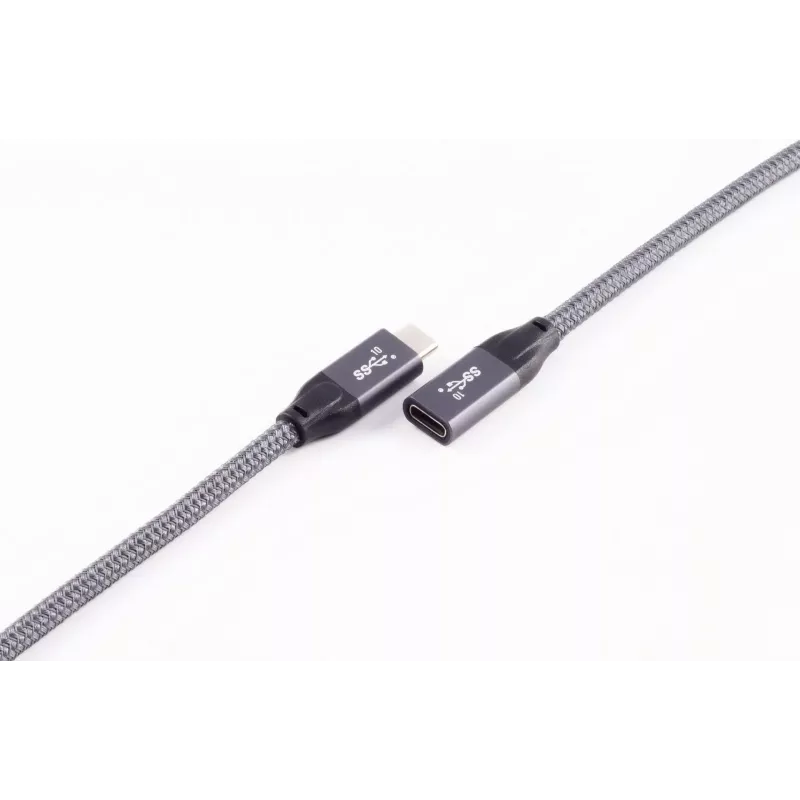 ShiverPeaks BASIC-S USB-C pikenduskaabel, USB 3.2 Gen 2, 2,0 m, must