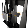 Kindermann Mounting Clamp - Black, RAL 9005 - Cart Mounting (Rear)