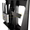 Kindermann Mounting Clamp - Black, RAL 9005 - Cart Mounting (Rear)