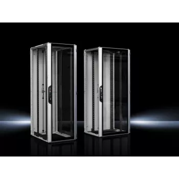Rittal VX IT võrgukapp 24U 19 inch 800x800x1200mm helehall/jetmust