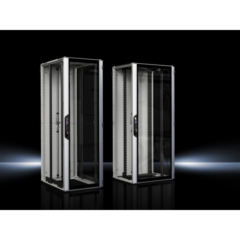 Rittal VX IT võrgukapp 24U 19 inch 800x800x1200mm helehall/jetmust