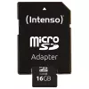 Intenso 16GB MicroSDHC Class 4 mälukaart SD-adapteriga, lugemiskiirus kuni 21 MB/s, must