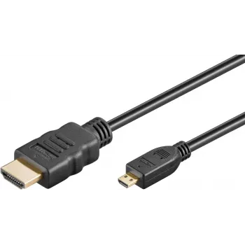 Goobay Ultra High-Speed HDMI-kaabel Micro-HDMI 8K 60 Hz 2 m Must