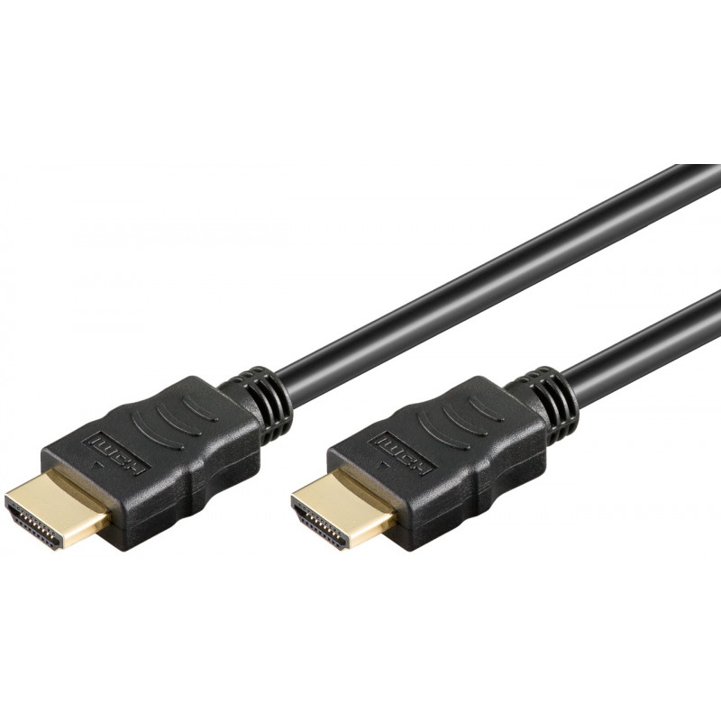 Goobay 80104 Soft HDMI High-Speed kaabel Ethernetiga, 3 m, must