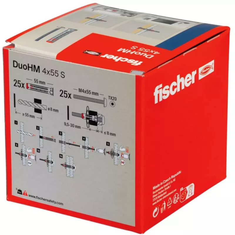 Fischer DuoHM 4x55 S TX õõnesankur, 25 tk