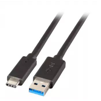 EFB Elektronik USB 3.2 Gen 1 SuperSpeed kaabel, Type-A isane Type-C isane, 3A, 5 Gbit/s, 0,5 m, must