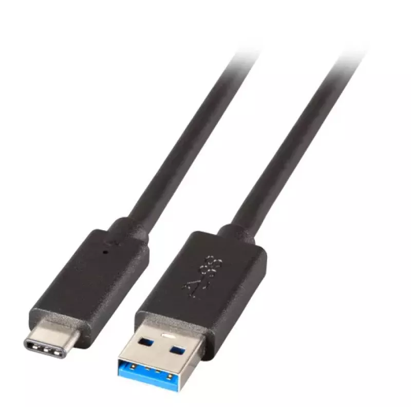 EFB Elektronik USB 3.2 Gen 1 SuperSpeed kaabel, Type-A isane Type-C isane, 3A, 5 Gbit/s, 0,5 m, must