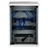 EFB 10-tolline seinakapp 9U 300mm sügavus helehall (RAL 7035) turvaklaasuksega