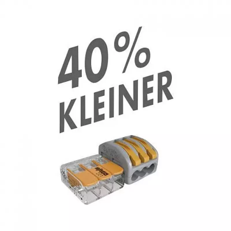 WAGO 221-412 2-juhiline kompaktne jätkuklemm, 0,2-4 mm², 100 tk
