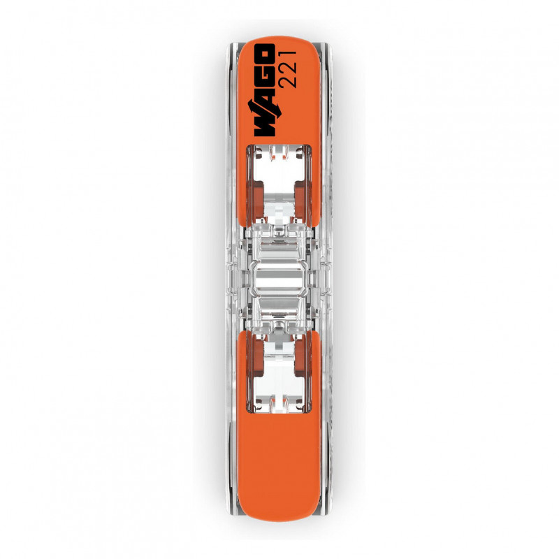 WAGO 221-2411 Inline Splicing Connector 2-Conductor 4 mm² 60-Pack