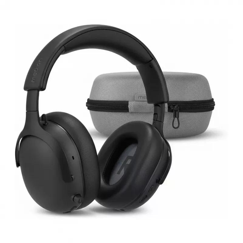 MEDION LIFE HX-1 Plus Over-Ear kõrvaklapid must ANC Bluetooth 5.2 100h aku IPX4