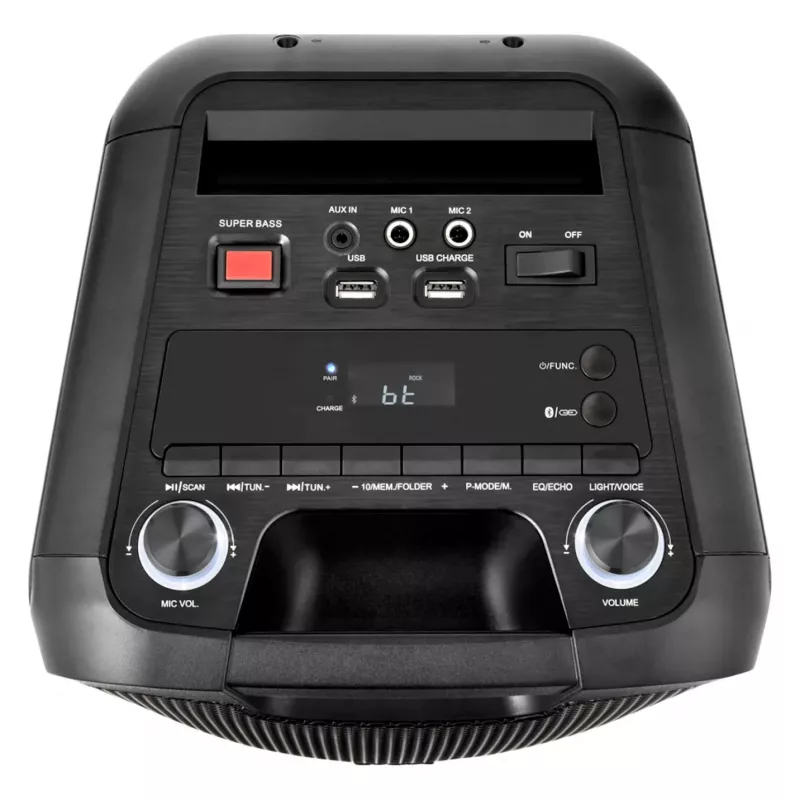 MEDION PE-1 Pure Party Speaker Black - Bluetooth 5.0, 40W RMS, 2x 6.5 inch kõlarid, Karaoke, TWS, LED tuled, Power Bank