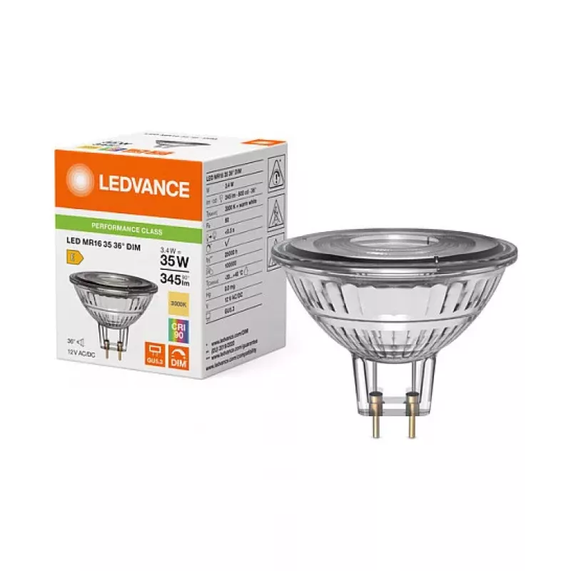 Osram LED MR16 3.4W 930 GU5.3 reguleeritav madalpinge-LED-peegelduslamp