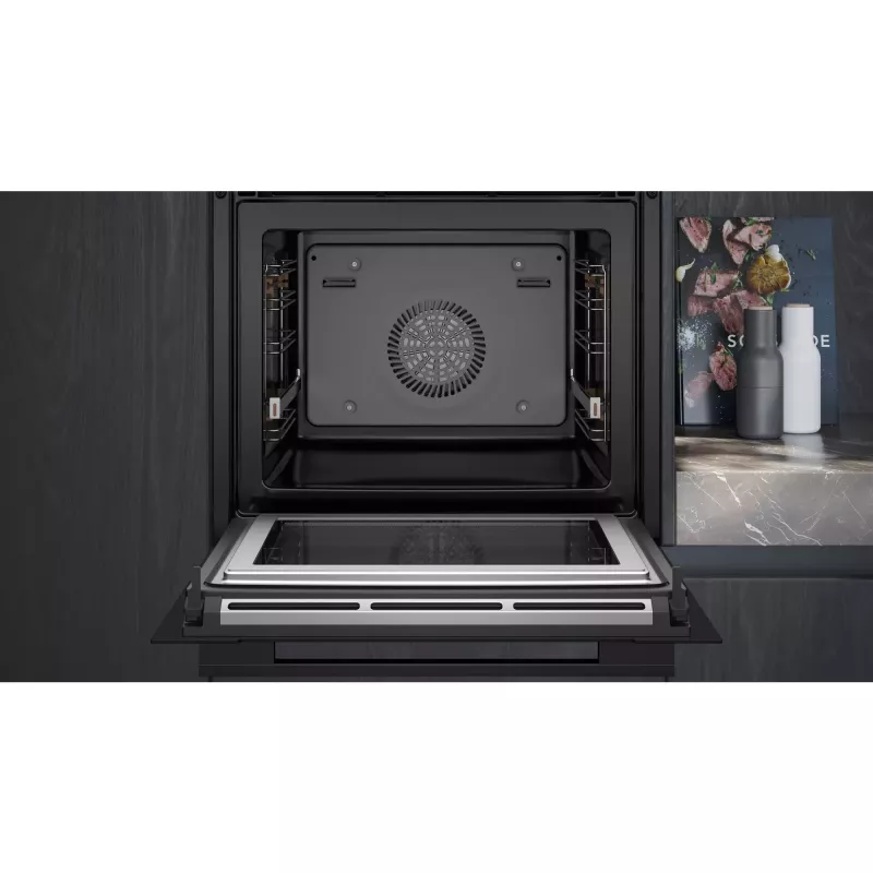 SIEMENS HM736GAB1 iQ700 Sisseehitatud ahi mikrolaineahjuga, must, 60 cm, Home Connect