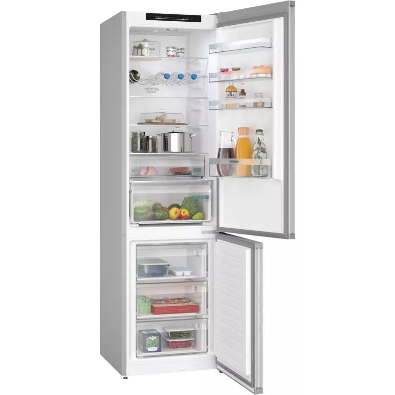 SIEMENS KG39N2LCF iQ300 Külmik-sügavkülmik, roostevaba teras, 363 L neto kogumaht, NoFrost, VitaFresh, LED-valgustus, energiaklass C