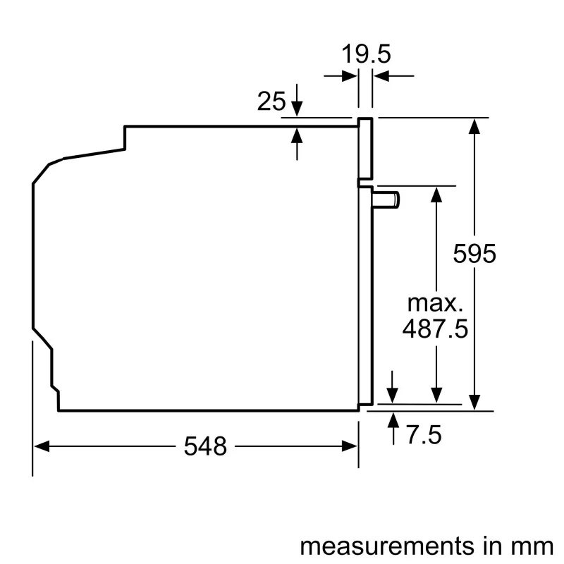 Bosch HBA2340B0 Sisseehitatud ahi, 71 L, A energiaklass, must