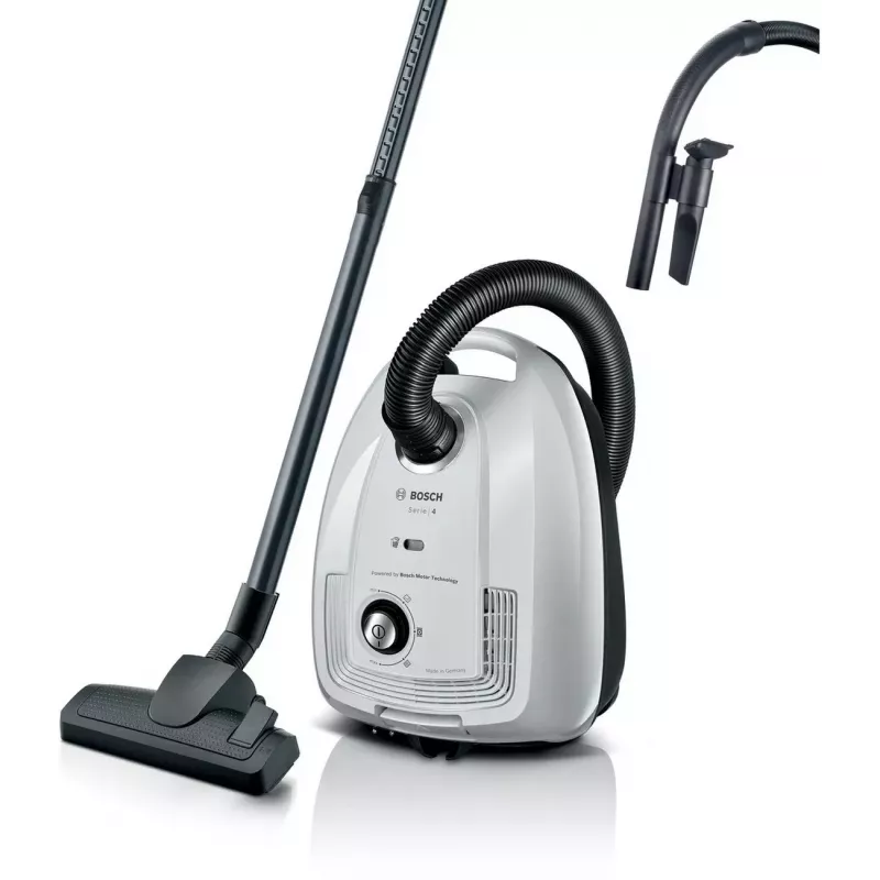 Bosch BGL38WH2 Kotiga Silindertolmuimeja, 600W, Valge/Antratsiit