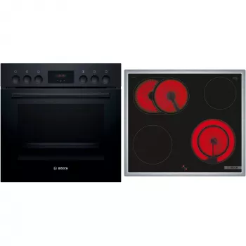 Bosch HND211LB2 Must komplekt: sisseehitatud ahi ja induktsioonpliit (HEF113BB0 + NKN645GA2E)