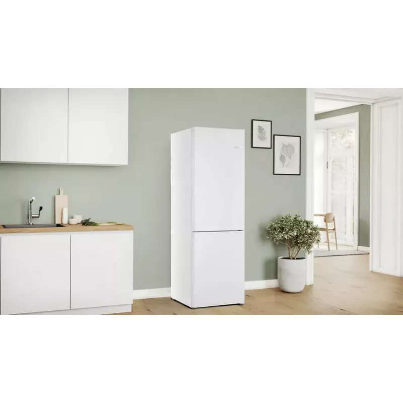 Bosch KGN362WCF Vabaltseisev Külmik-Sügavkülmik, Valge, 308L, NoFrost, VitaFresh