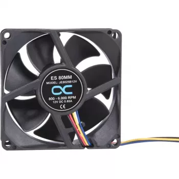 Alphacool ES 80mm 800-6000 RPM Ventilaator 80x80x25mm (Must, Kahe kuullaagriga, PWM, 80 mm)