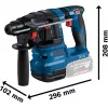 BOSCH Power Tools 18V Professional Combo Kit: Rotary Hammer GBH 18V-22 + Drill Driver GSR 18V-65 + Impact Wrench GDX 18V-285 (Sinine/Must, 3x 5.0Ah Li-Ion akud, tööriistakott)