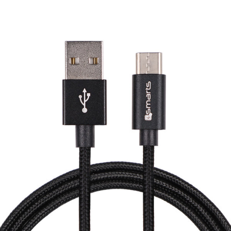 4SMARTS USB-A to USB-C kaabel RapidCord 2A, 2m, must