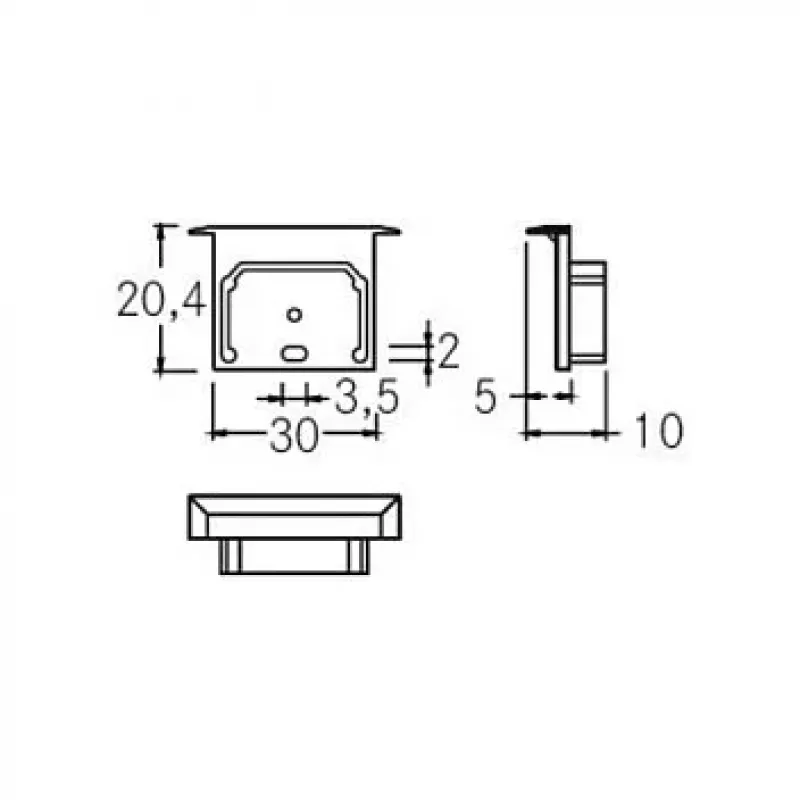 Brumberg 53066070 Otsakorkide komplekt QUALITYFLEX Valge