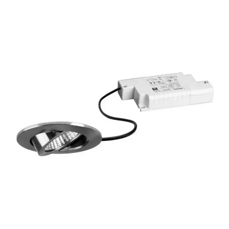 Brumberg 39363153 BB03 Ümmargune süvistatav LED-prožektorikomplekt, 6W, 230V, nikkel, 3000K, faasitav, pööratav