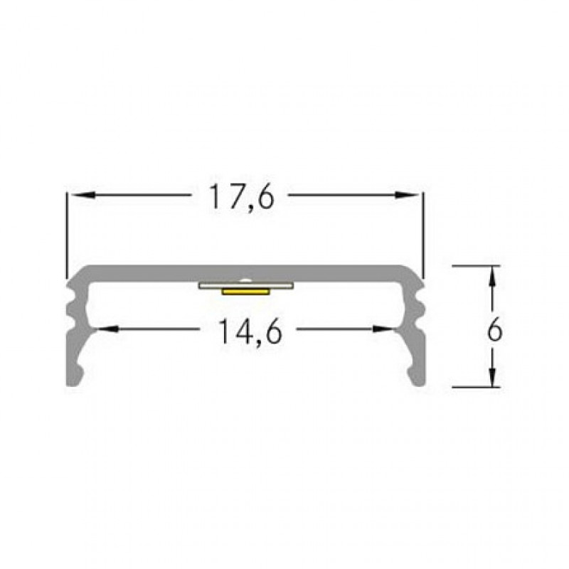 Brumberg 53380262 AB-Profil QUALITYFLEX Alumiiniumprofiil 2000mm