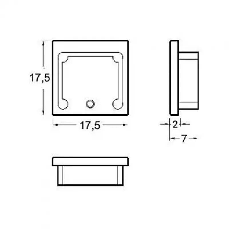Brumberg 53039260 Otsakorkide komplekt QUALITYFLEX LED-profiilidele, hõbedane, plastik
