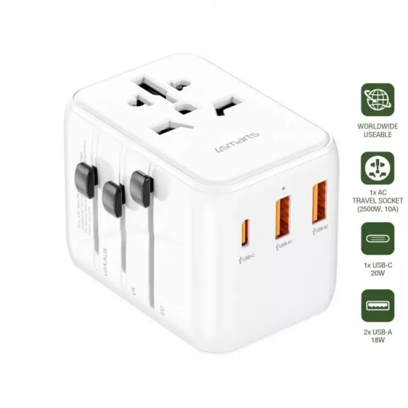 4SMARTS Nomad World Travel Adapter 20W