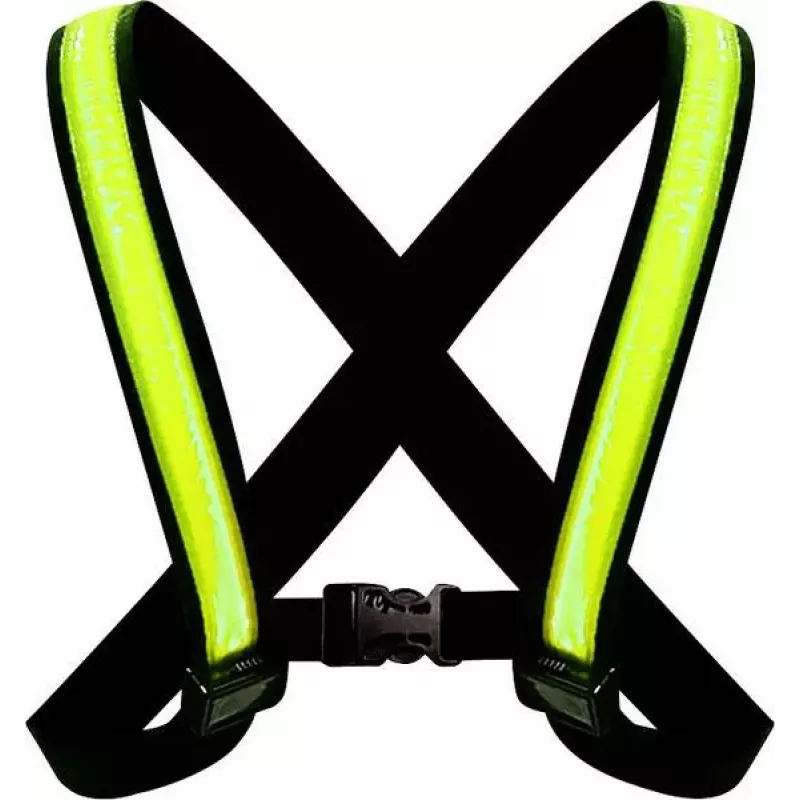 EasyPix StreetGlow L/XL LED-turvavest täiskasvanutele - laetav, 3 režiimi, must