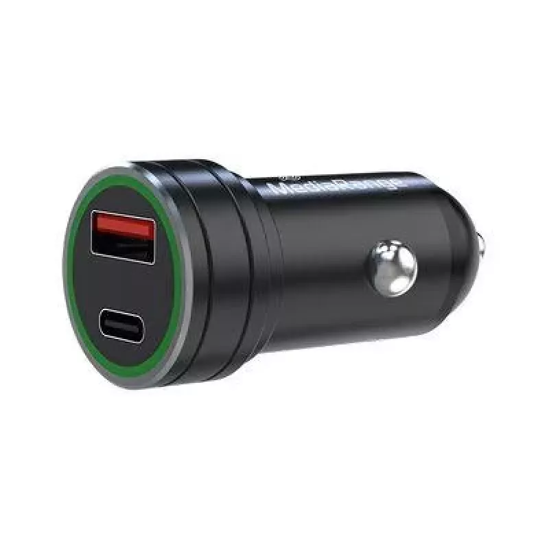 MEDIARANGE MRMA120 20W USB-C autolaadija Power Delivery'ga, must