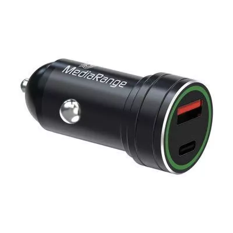 MEDIARANGE MRMA120 20W USB-C autolaadija Power Delivery'ga, must