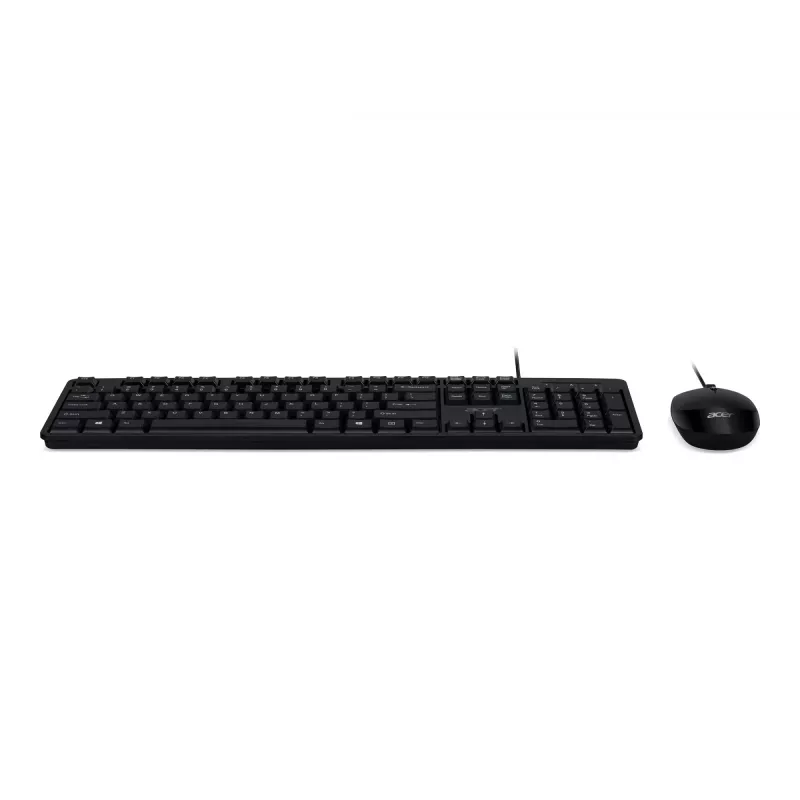 Acer Combo 100 AKW900 + AMW920 Juhtmega klaviatuuri ja hiire komplekt, USA rahvusvaheline paigutus, must, jaemüügipakend