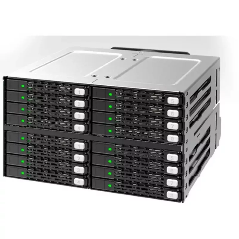 ICY DOCK ToughArmor MB516SP-B 16-kohaline 2.5 inch SAS/SATA SSD/HDD tagasiplaani moodul 2x 5.25 inch pesa jaoks
