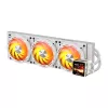 DARKFLASH DE360 White 360mm All-in-One Liquid CPU Cooler with White LED Pump, 3x120mm PWM Fans