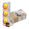 DARKFLASH DE360 White 360mm All-in-One Liquid CPU Cooler with White LED Pump, 3x120mm PWM Fans