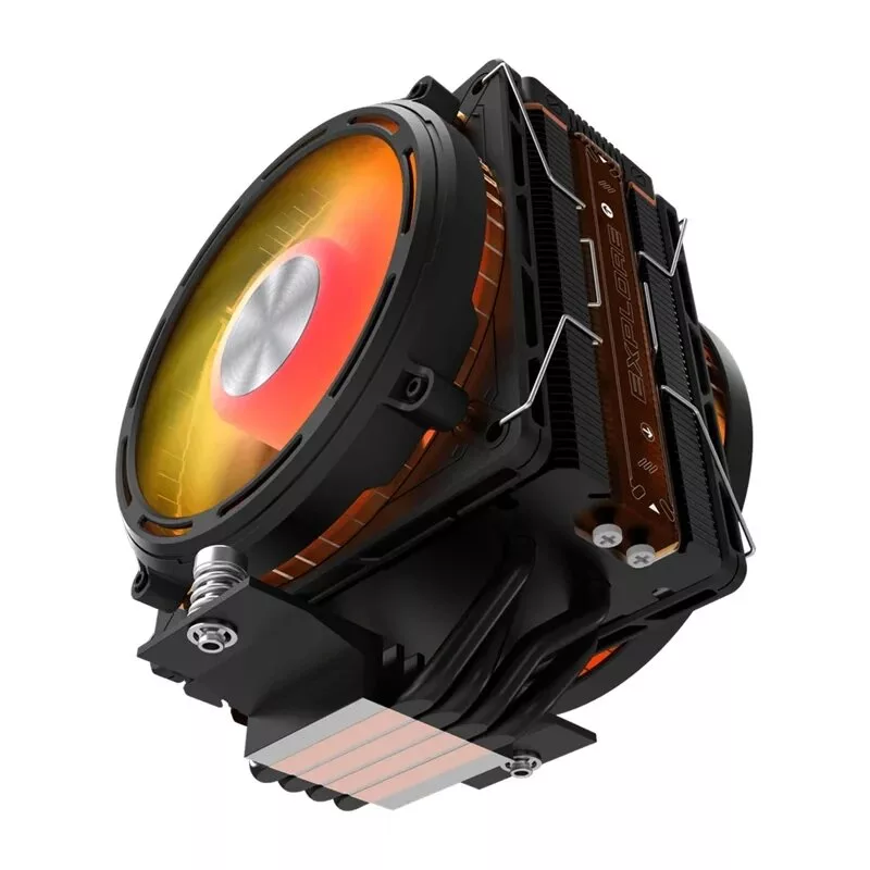Darkflash E400 PLUS Must Aktiivne CPU Õhujahuti, 120mm PWM Ventilaator, 4 Soojustoru, 180W TDP, Intel/AMD