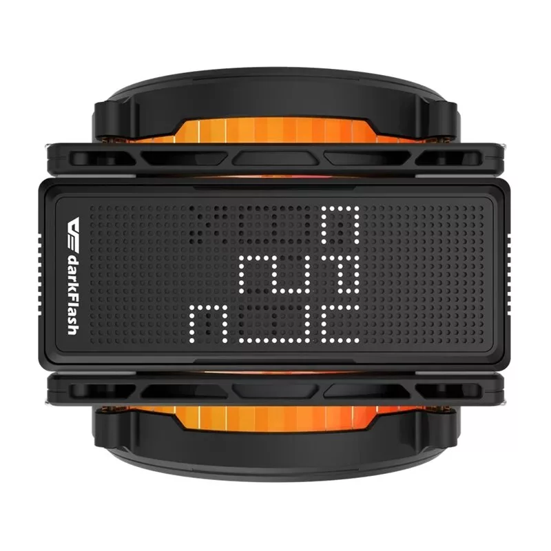 Darkflash E400 PLUS Must Aktiivne CPU Õhujahuti, 120mm PWM Ventilaator, 4 Soojustoru, 180W TDP, Intel/AMD
