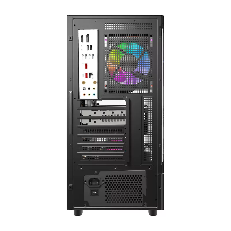 DarkFlash DS950 Mid-Tower Computer Case (Black) with 6 Pre-Installed ARGB Fans
