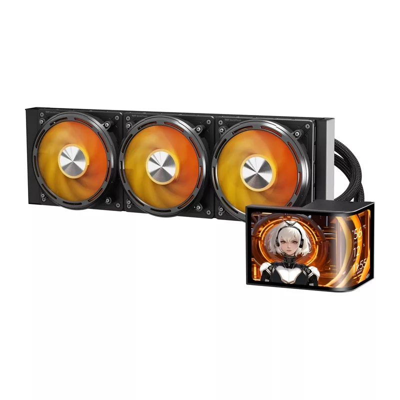 DarkFlash UV360 CPU Cooler (Black) - 360mm AIO Liquid Cooler with ARGB