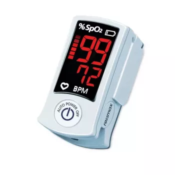 ROSSMAX SB100 Fingertip Pulse Oksümeeter SpO2 ja pulsisageduse mõõtmisega, kahevärviline LED-ekraan, 6 kuvamisrežiimi, automaatne väljalülitus, madala aku indikaator, kodu- ja kliiniliseks kasutamiseks