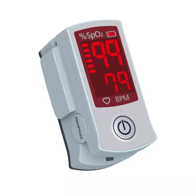 ROSSMAX SB100 Fingertip Pulse Oksümeeter SpO2 ja pulsisageduse mõõtmisega, kahevärviline LED-ekraan, 6 kuvamisrežiimi, automaatne väljalülitus, madala aku indikaator, kodu- ja kliiniliseks kasutamiseks
