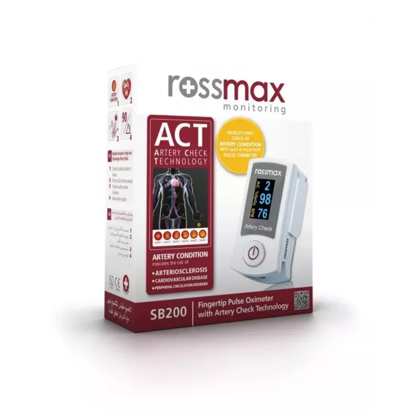 Rossmax SB200 Pulse Oksümeeter Sõrmeotsik Artery Check Technology'ga